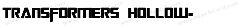 Transformers Hollow字体转换